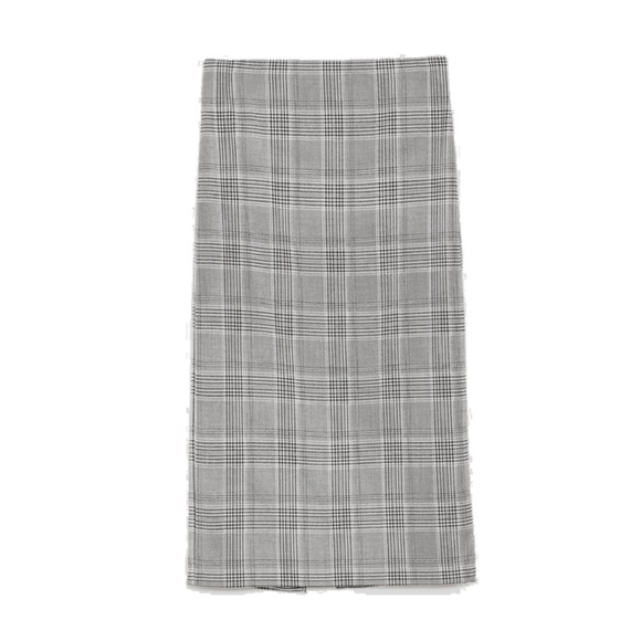 z a r a • checkered pencil skirt - Picture 2 of 2